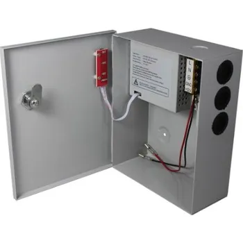 Napájecí zdroj pro osvětlení XtendLan Zdroj 12V DC, 1 port, 3A celkem, 36W, tavn. pojistky,skříňka, zálohovatelný baterií