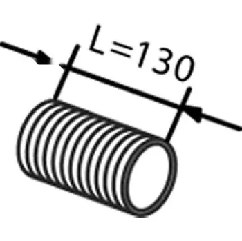Výfuková trubka Výfuková trubka elastická RVI, Volvo FH Euro 4/5 Dinex DIN81728