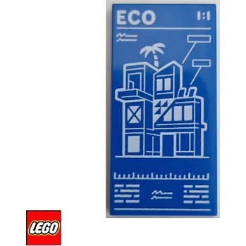 Stavebnice LEGO LEGO® Potištěné dílky LEGO Výkres Budovy 2x4 Potištěná Dlaždice / 60365 87079pb1284