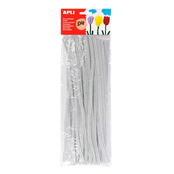 Výtvárné potřeby Apli APLI, plyšový modelovací drát, 30cmx6mm Varianta: A13277 bílé