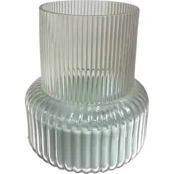 Svíčka Svíčka ve skleněné dóze Striped zelená