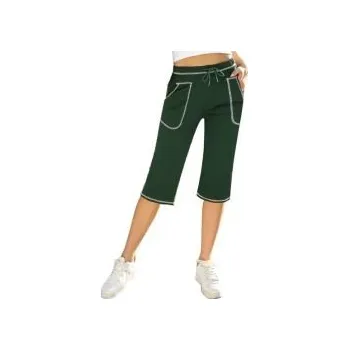 Dámské kalhoty Irevial dámské 3/4 kalhoty tmavě zelená, S