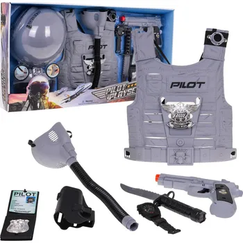 Dětská zbraň Mamido Dětská sada pro vojenské piloty šedá