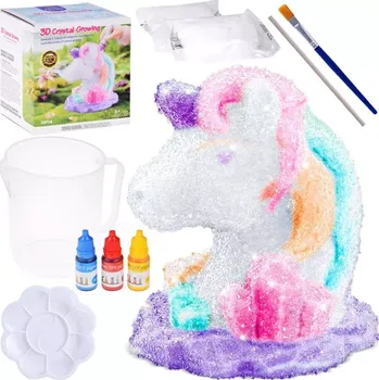 kreativní sada mamido Pěstování krystalů kouzelný jednorožec sada s barvami