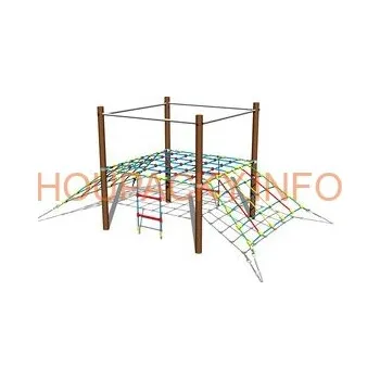 Dětský domeček Lanová rampa oboustranná LP140KW - hnědá (v.p. 1 m)