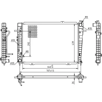 Chladič motoru Chladič, chlazení motoru HART 637 154