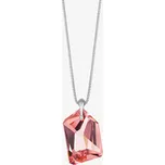 Preciosa Stříbrný přívěsek s řetízkem Jamie s českým křišťálem Preciosa, růžový 6167 69