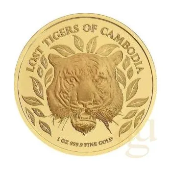 Sběratelství 1 unce zlatá mince Kambodscha Lost tygrs 2022