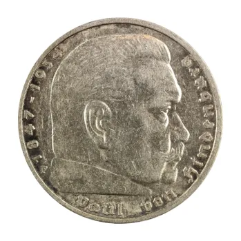 5 říšská marka stříbrná mince Hindenburg