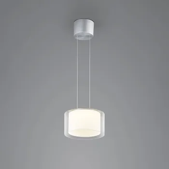 Závěsné svítidlo BANKAMP Grand Clear LED, 1fl, Ø 32 cm - Stříška - Ø 17 cm, výška 10 cm; minimální zavěšení 80 cm eloxovaný hliník, čirá, opálově bílá 1 x 30 W LED - Doprava zdarma
