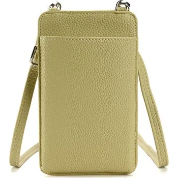 Kabelka na mobil Minimalistic s popruhem zelená