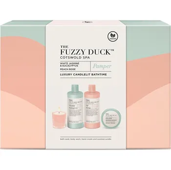Kosmetická sada Baylis & Harding The Fuzzy Duck Luxury Candlelit Bathtime ( Jasmín & Eukalyptus, Růže & Broskev ) - Dárková sada