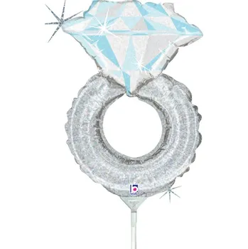 Party dekorace Ptákoviny CB Foliový balónek svatební prsten - 35cm