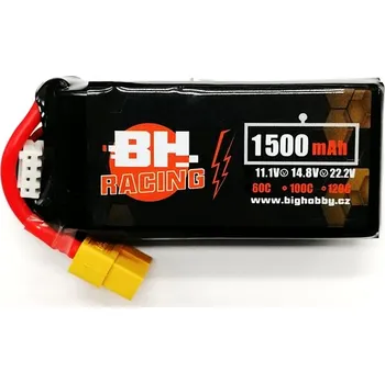 Li-pol baterie BH RACING 1500 mAh 3S 60C (120C)