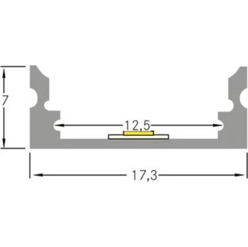 Lampička Sada hliníkových profilů BRUMBERG pro povrchovou montáž LED pásků eloxovaný hliník - Doprava zdarma