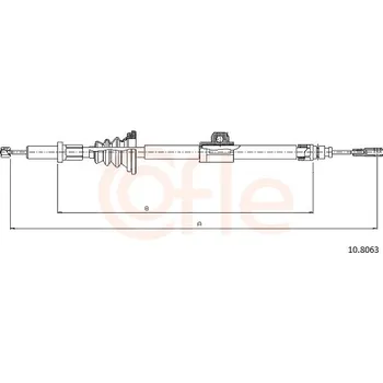 Brzdový systém Tažné lanko, parkovací brzda COFLE 92.10.8063