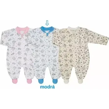 Dupačky Overal bavlněný Sovičky modré Baby Service velikost 80