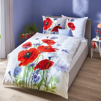 Povlečení Kaeppel | Povlečení Red and blue červené 140x200, 70x90 - makosatén