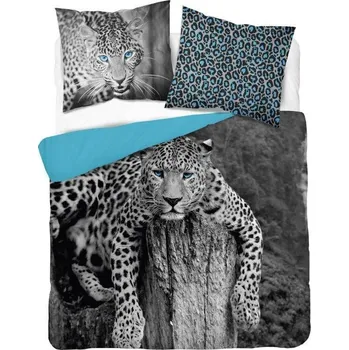 Povlečení Luxusní 3D povlečení - LEOPARD - Francouzské 220x200 cm