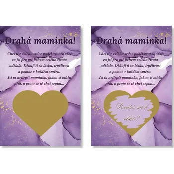 Party nádobí Personal Stírací los Povedeš mě k oltáři ? - Purple & Gold Barva: Zlatá