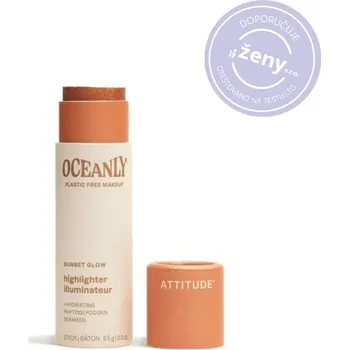 Rozjasňovač Tuhý krémový rozjasňovač Sunset Glow Oceanly 8,5 g