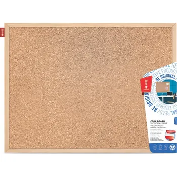 Kancelářský nábytek Korková tabule MEMOBE 80x60cm dřevěný rám 10ks 902.884