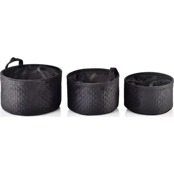 Úložný box Sada 3 úložných košů Sara II černá