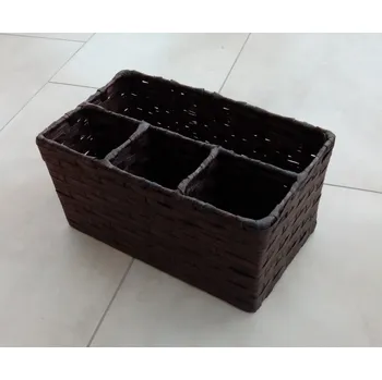 Košík na příbory hnědý - košík na příbory hnědý, šhv= 27x16x13 cm