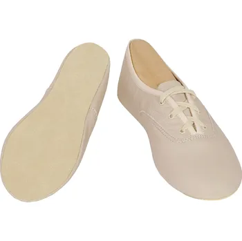 Pánská obuv Taneční cvičky šněrovací kůže - podešev kůže - béžové - 36