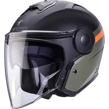 Helma na motorku Caberg Soho Zephyr matt black/military green/orange vel. S