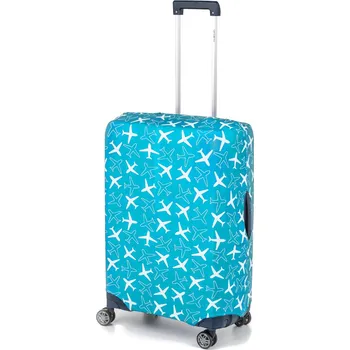 Příslušenství k zavazadlu FLY-MY Obal na kufr PLANE M - Spinner 60-70 cm Světle modrá