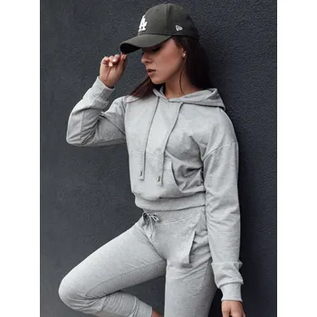 Dámská mikina Dámská mikina DSTREET TRENDHOOD SVĚTLE ŠEDÁ S