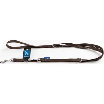 Vodítko pro psa PROFIZOO Vodítko přepínací popruh JEDNOBAREVNÉ (20mm x 240cm) hnědá