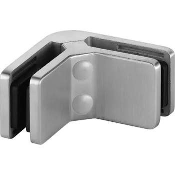 Spojka skla, 90°, MOD 4290 Spojka skla, 90°, MOD 4290, 6 - 12,76 mm, bez gumové vložky, nerez. ocel 304, kartáčovaná