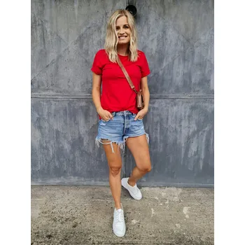 Dámské tričko tričko M.ASCH-Be original Oversize Ripped - Red L