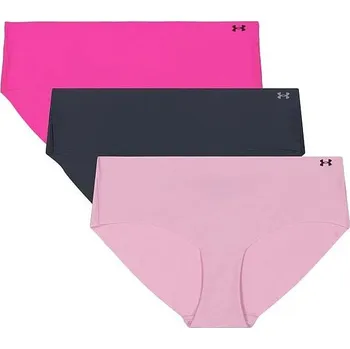 Kalhotky kalhotky Under Armour Pure Stretch No Show Hipster 3 Pack - Pink Elixir/Pace Pink/Blue Petrol XL