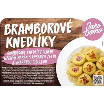 Hotové jídlo Jako Doma Bramborové knedlíky plněné uzeným masem s kysaným zelím 430g