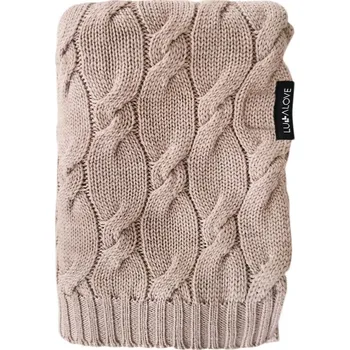 Dětská deka LULLALOVE Dečka z vlny Merino Premium Béžová