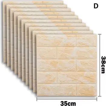 Tapeta Samolepící 3D panely/tapety - imitace kamene (rozměr 35*38 cm) - 25 ks Barva: D