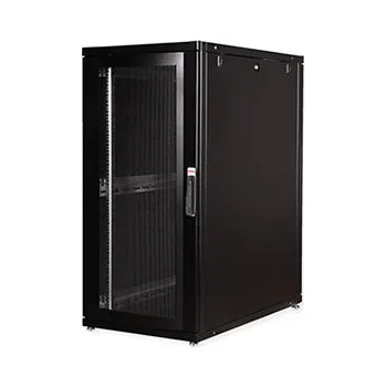 Racková skříň ROLINE 19" serverový rozvaděč 26U, stojanový, Pro, š. 600, h. 1000, perforované dveře, černý - 26.21.0146