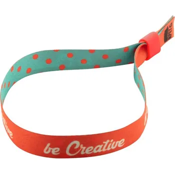 Náramek Reklamní SuboWrist RPET náramek na festivaly na zakázku, červená