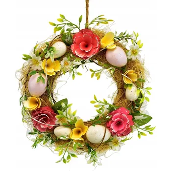 Obraz Kovová velikonoční závěsná dekorace - květiny