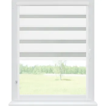 Roleta Dekodum Roleta den a noc v bílé kazetě zatemňovací, barva látky Bílá Šířka (cm): 100, Výška (cm): Standardní (do 150 cm), Strana mechanismu: Levá