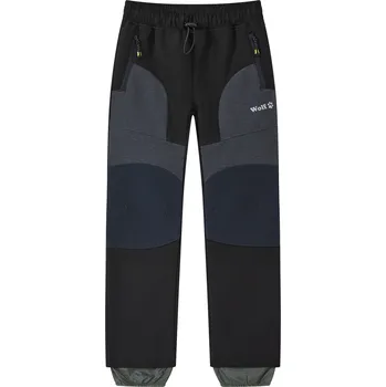 Dětská móda Chlapecké softshellové kalhoty, zateplené - Wolf B2493, černá / černé zipy Barva: Černá, Velikost: 98