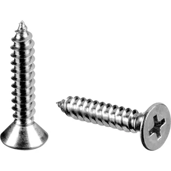 Zábradlí Vrut se zápustnou hlavou, kříž Vrut se zápustnou hlavou, kříž, QS-5, O9,5 mm, D=4,8 x 25 mm, DIN 7982C, A2-70