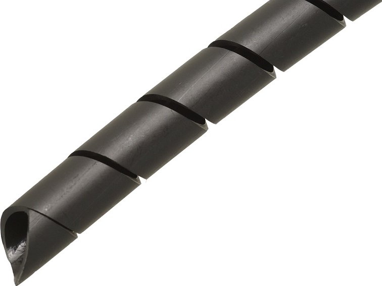 FATRA Svazkovací spirála pro ochranu vodičů, černá, 45 m, 5 kg