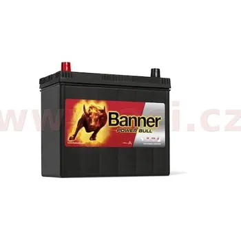 Autobaterie 45Ah baterie, 390A, levá, úzké póly BANNER Power Bull 238x129x203(225)