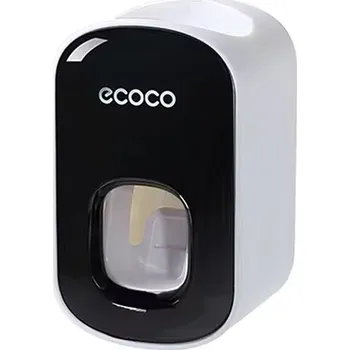 Sada koupelnových doplňků Automatický nástěnný dávkovač zubní pasty Barva: černá (CF054-2)