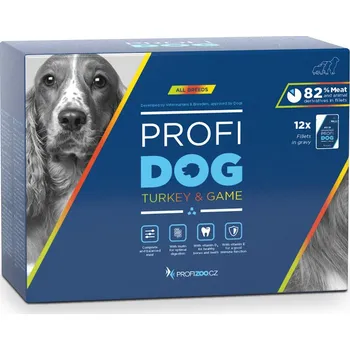 Krmivo pro psa PROFIDOG kapsička filety krůtí a zvěřinové ve šťávě 48x85g