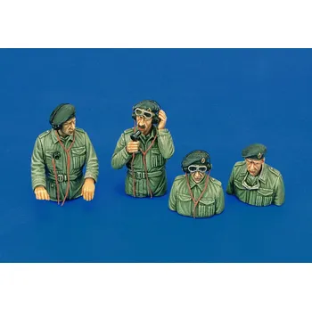 Plastikový model Royal Model 1/35 British tank crew-3/2 fig, - WWII
